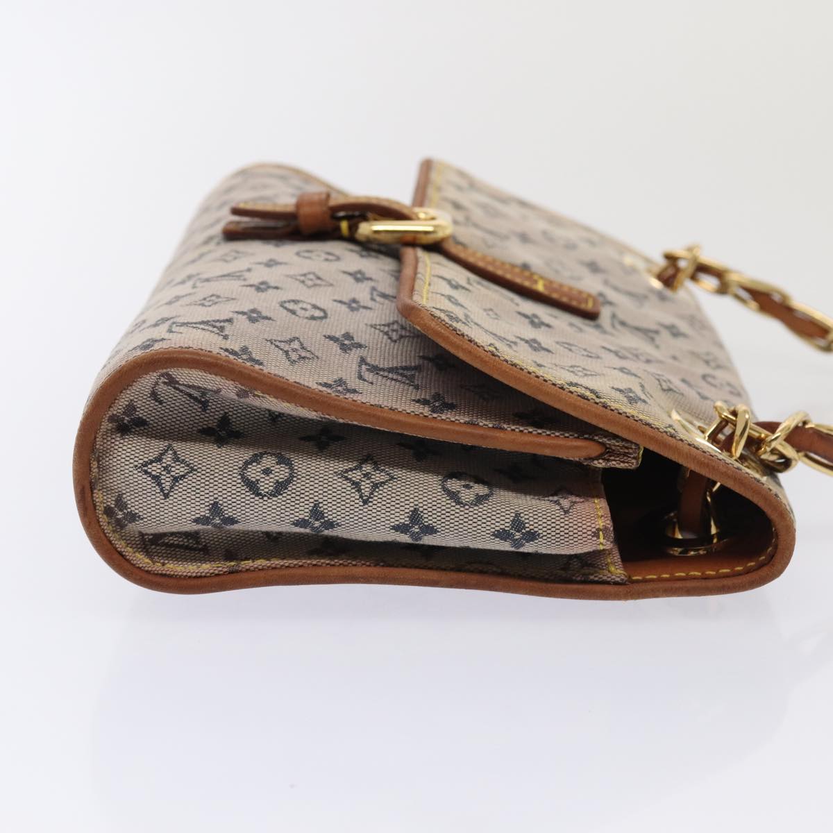 LOUIS VUITTON Monogram Mini Camille Chain Shoulder Bag Blue LV Auth