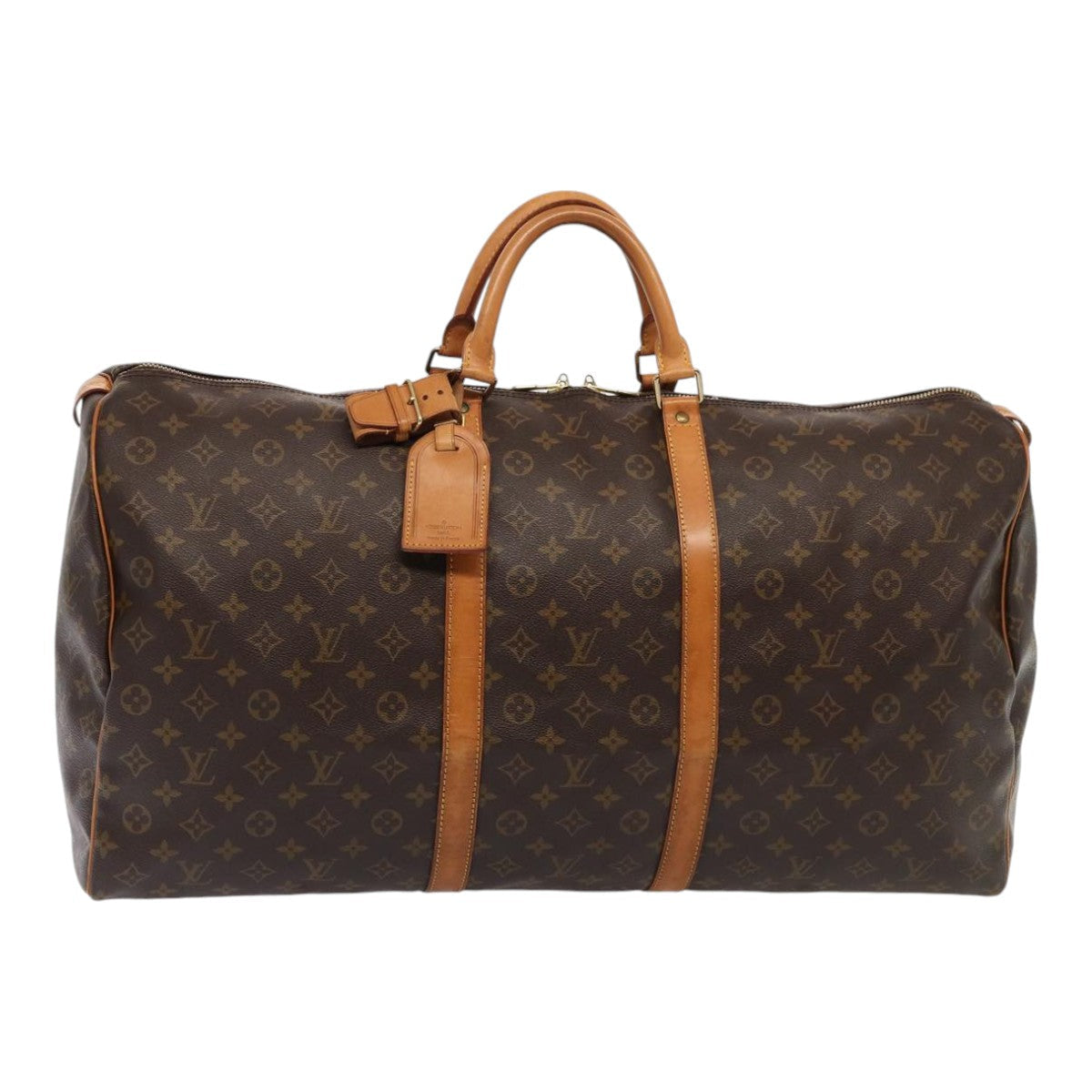 LOUIS VUITTON Monogram Keepall 60 Boston Bag LV Auth