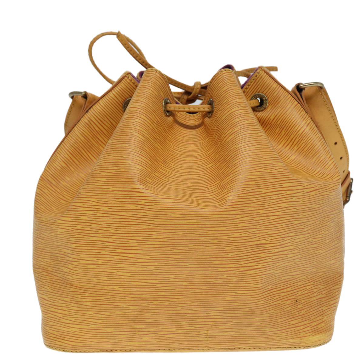 LOUIS VUITTON Epi Petit Noe Shoulder Bag Yellow LV Auth