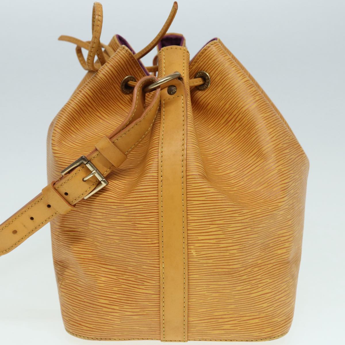 LOUIS VUITTON Epi Petit Noe Shoulder Bag Yellow LV Auth