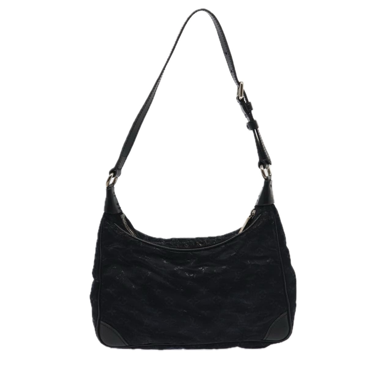 LOUIS VUITTON Monogram Satin Little Boulogne Shoulder Bag LV Auth