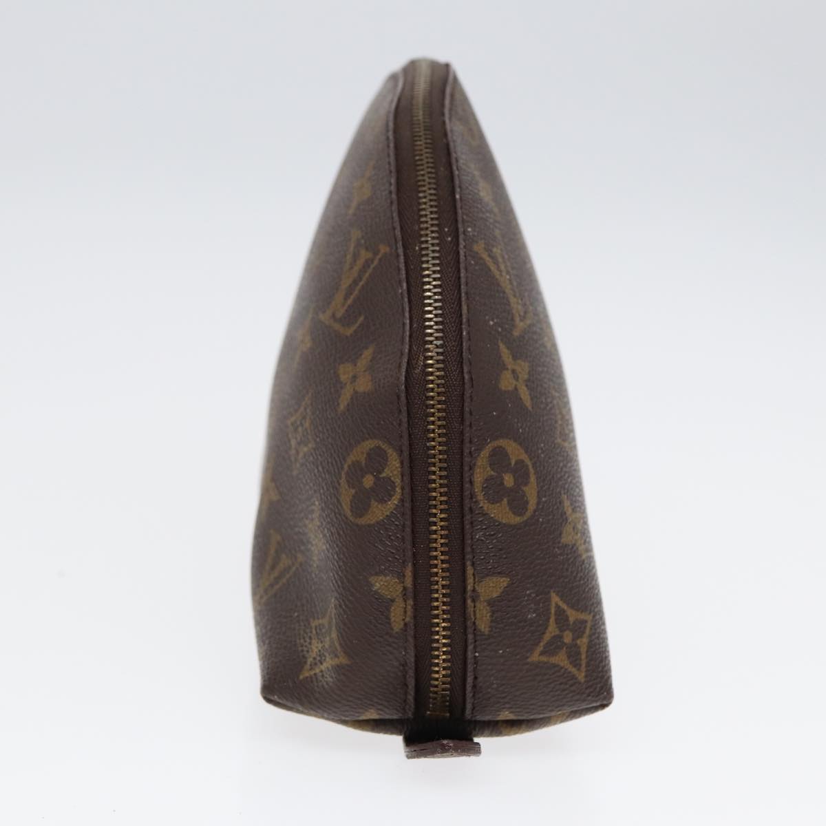 LOUIS VUITTON Monogram Trousse Demi Ronde Cosmetic Pouch LV Auth