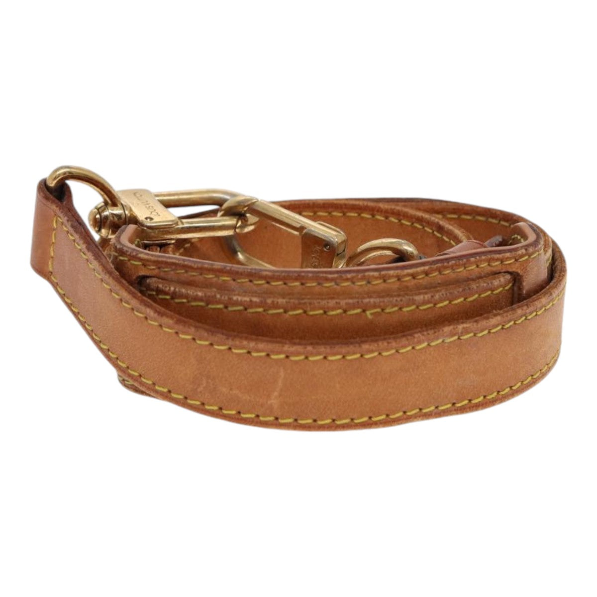 LOUIS VUITTON Adjustable Shoulder Strap Leather 32.7"-39.8" Beige Auth