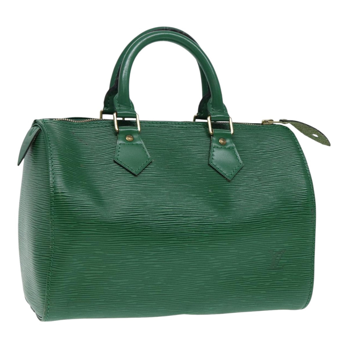 LOUIS VUITTON Epi Hand Bag Borneo Green LV Auth
