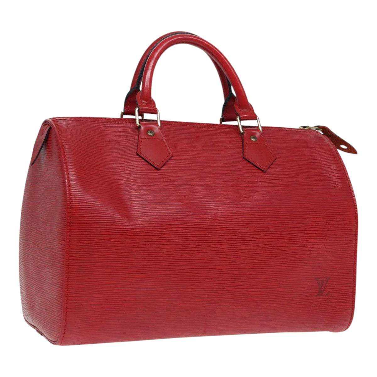 LOUIS VUITTON Epi Hand Bag Castilian Red LV Auth