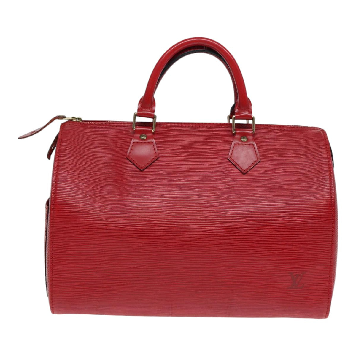 LOUIS VUITTON Epi Hand Bag Castilian Red LV Auth