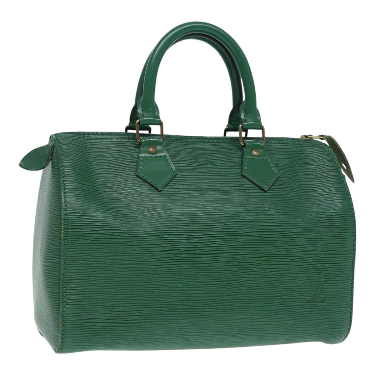 LOUIS VUITTON Epi Hand Bag Borneo Green LV Auth