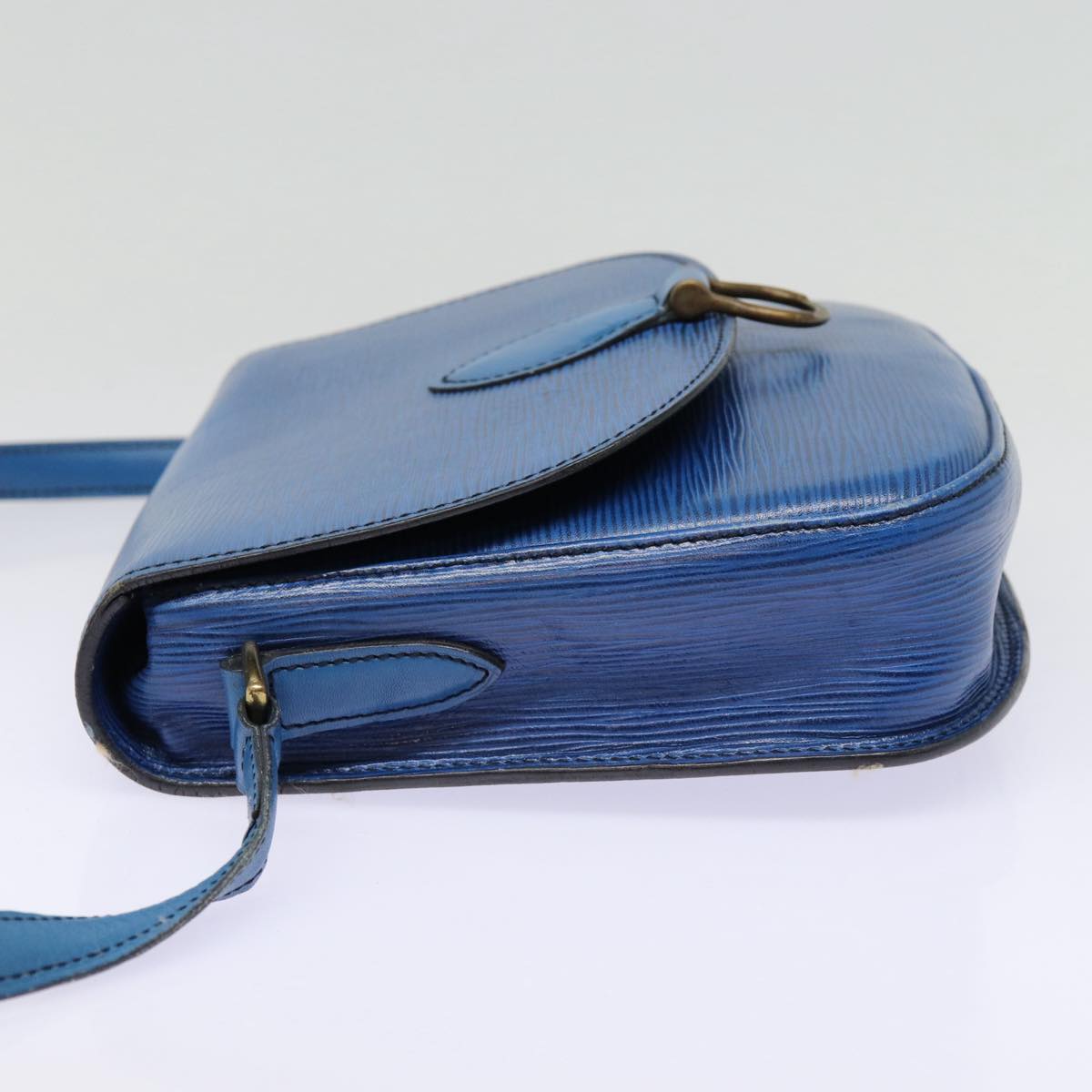 LOUIS VUITTON Epi Saint Cloud GM Shoulder Bag Toledo Blue LV Auth