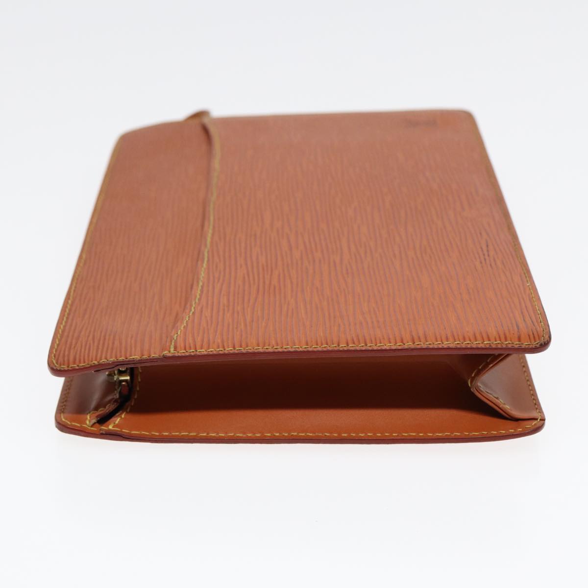 LOUIS VUITTON Epi Pochette Homme Clutch Bag Brown Zipangu Gold Auth
