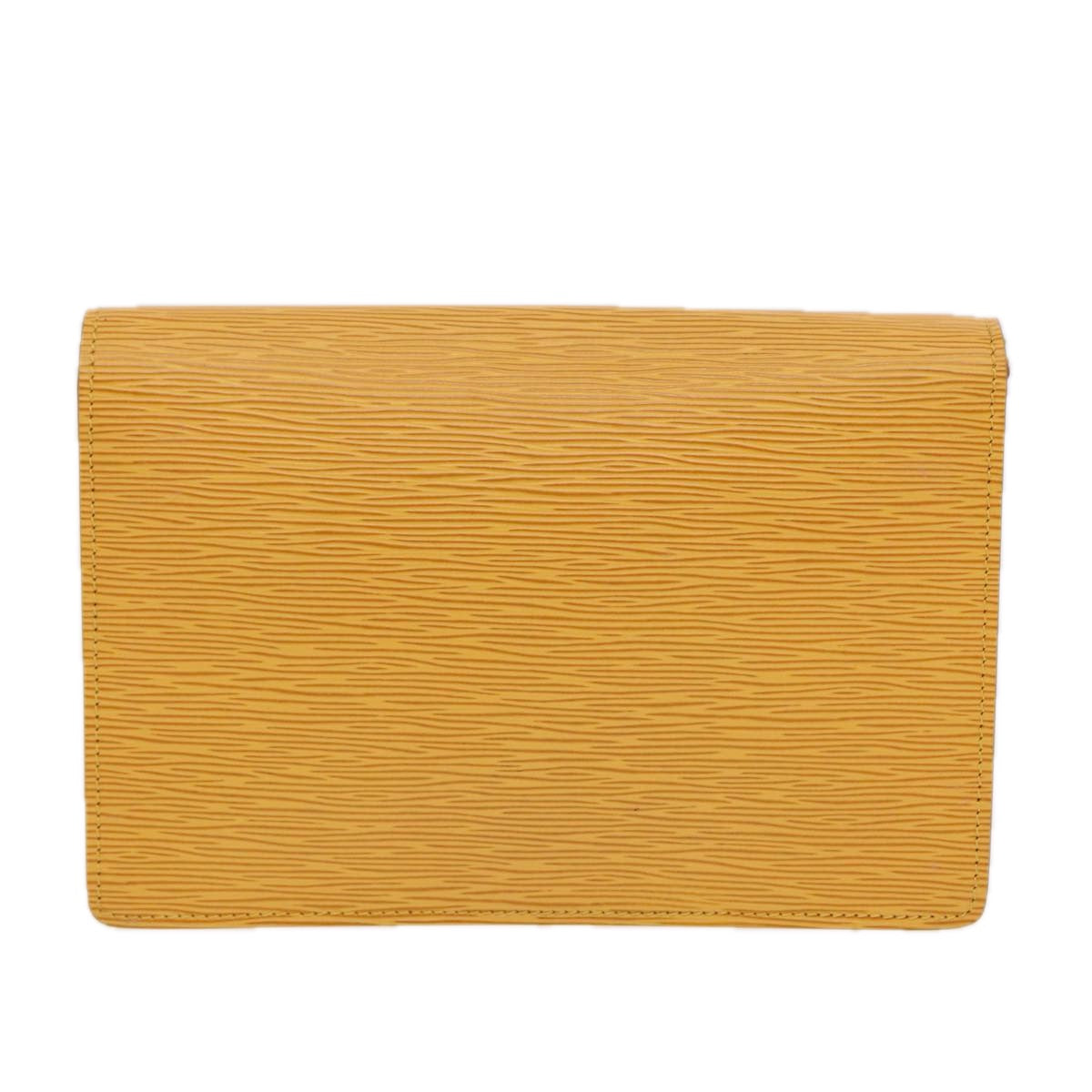 LOUIS VUITTON Epi Serie Dragonne Hand Bag Yellow LV Auth