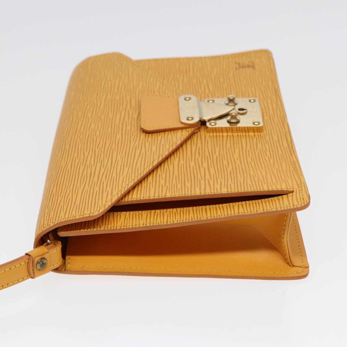 LOUIS VUITTON Epi Serie Dragonne Hand Bag Yellow LV Auth