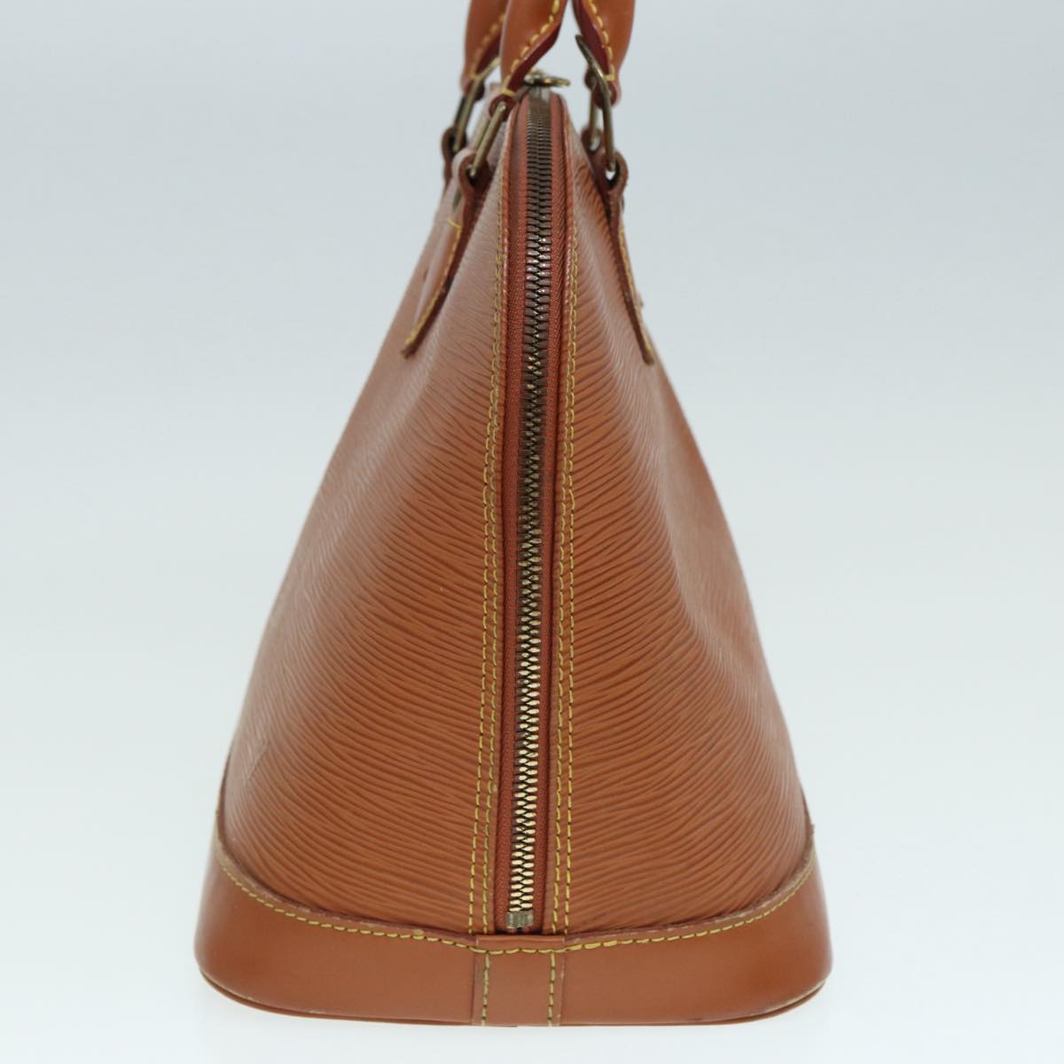 LOUIS VUITTON Epi Alma Hand Bag Brown Zipangu Gold LV Auth