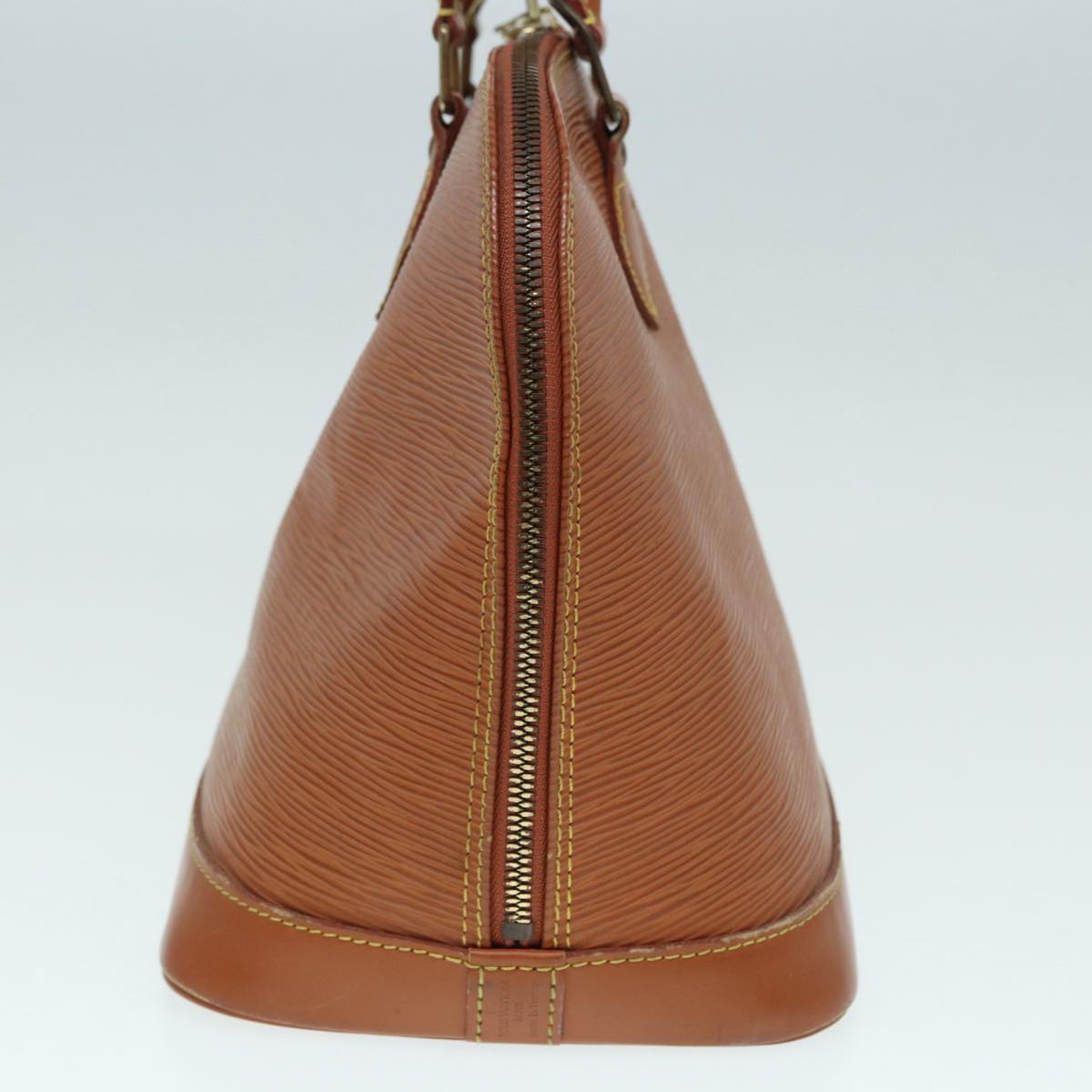 LOUIS VUITTON Epi Alma Hand Bag Brown Zipangu Gold LV Auth