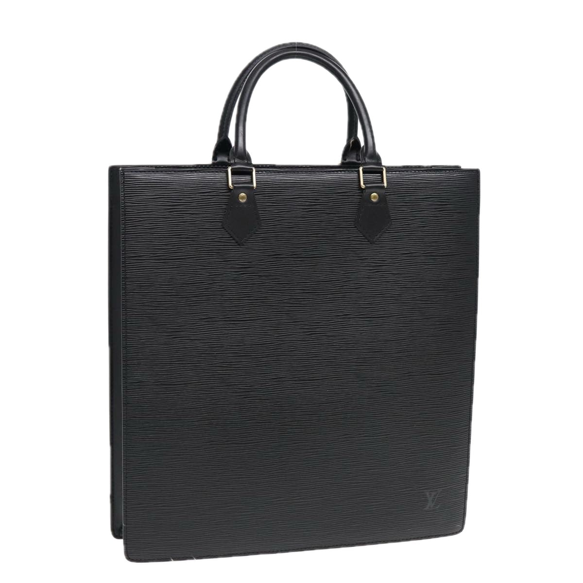 LOUIS VUITTON Epi Sac Plat Hand Bag Black LV Auth