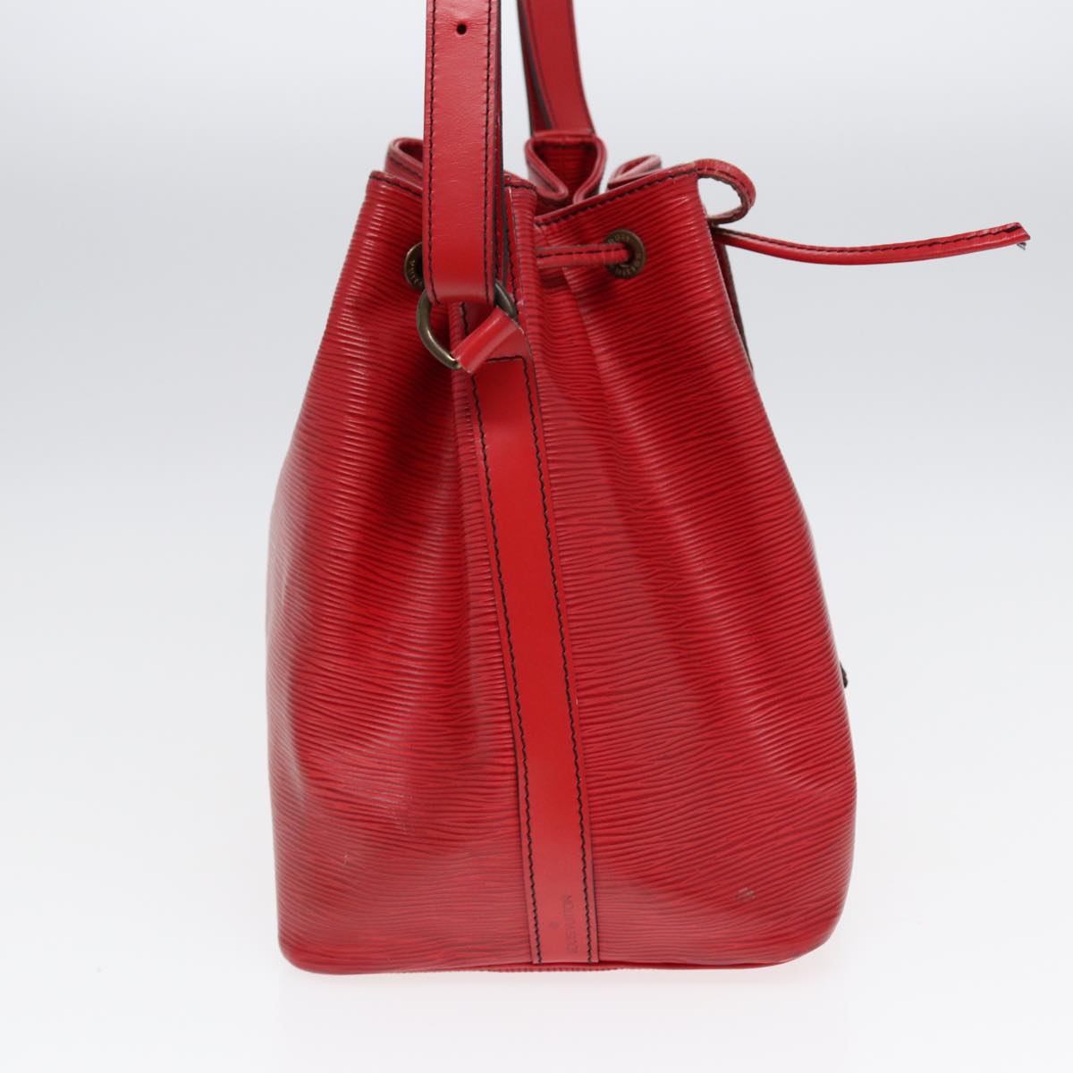 LOUIS VUITTON Epi Petit Noe Shoulder Bag Red LV Auth
