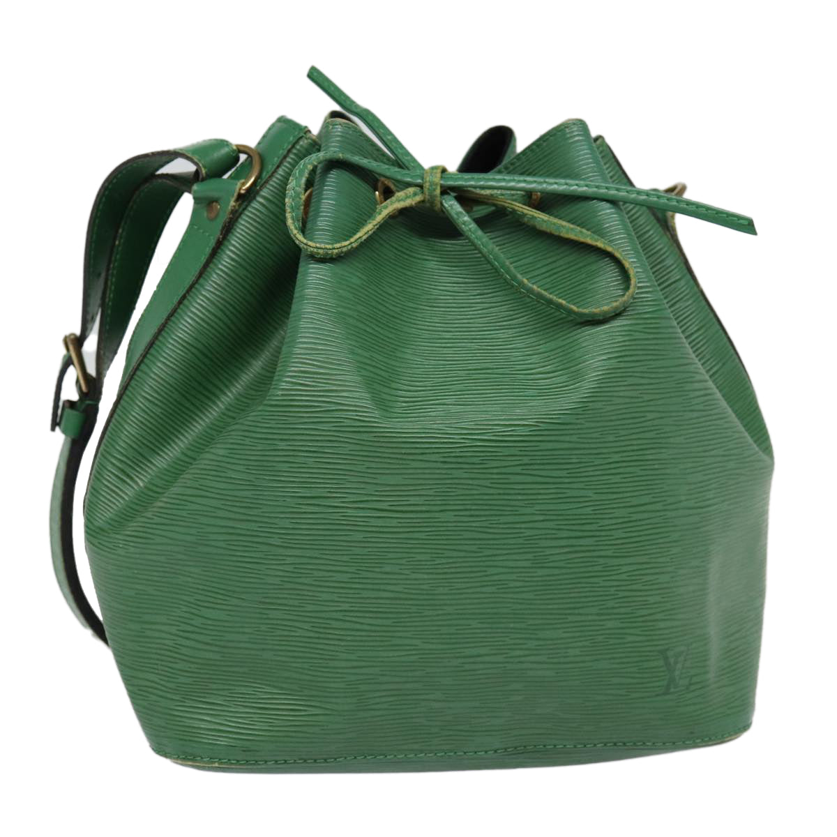 LOUIS VUITTON Epi Petit Noe Shoulder Bag Green LV Auth