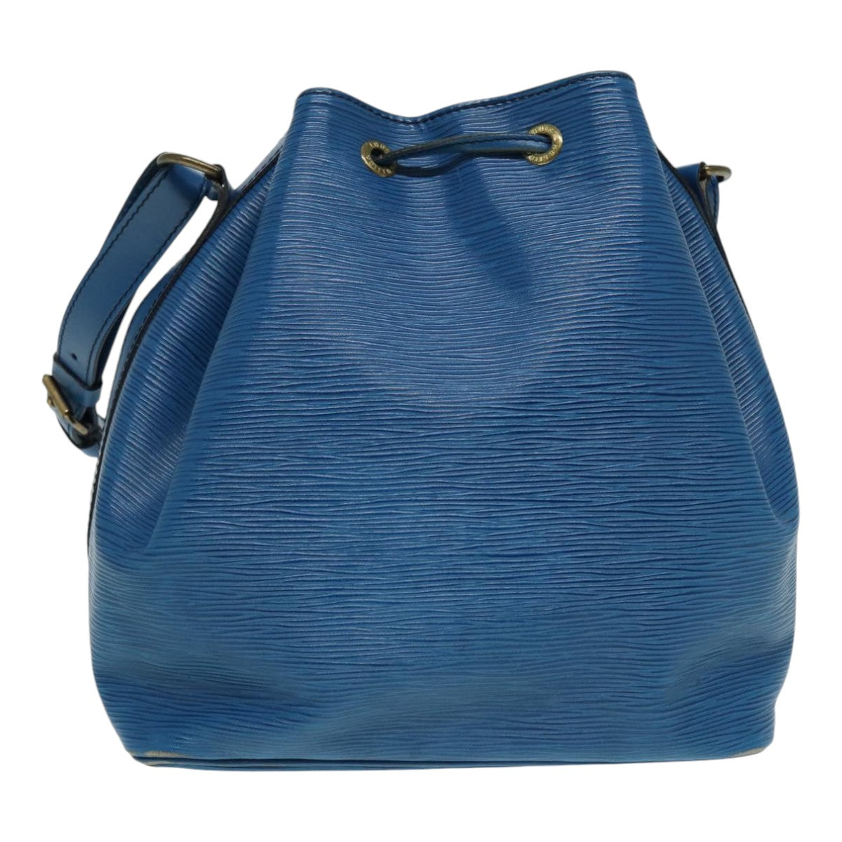 LOUIS VUITTON Epi Petit Noe Shoulder Bag Blue LV Auth