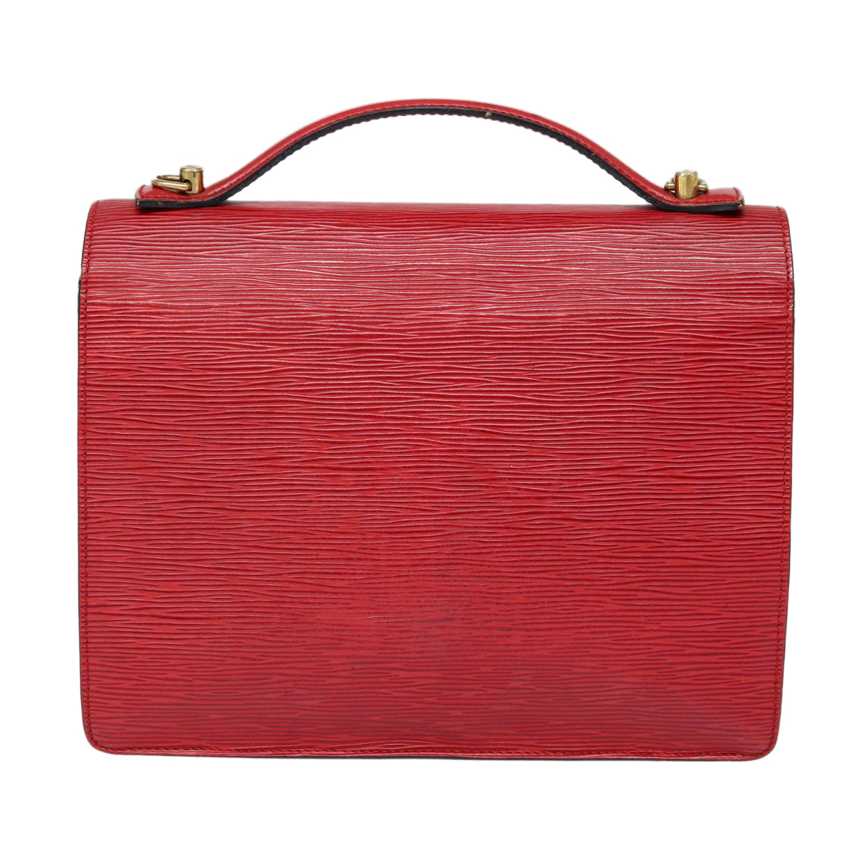 LOUIS VUITTON Epi Monceau 28 Hand Bag Red LV Auth