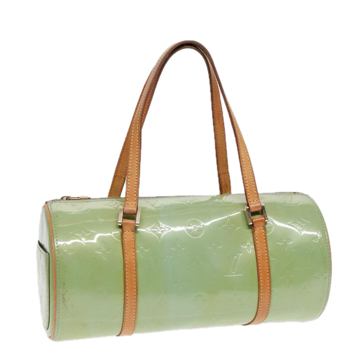 LOUIS VUITTON Monogram Vernis Bedford Hand Bag Baby Blue LV Auth