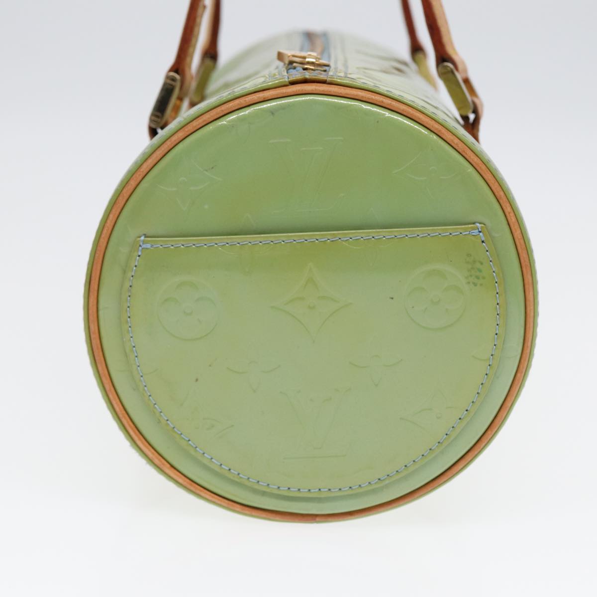 LOUIS VUITTON Monogram Vernis Bedford Hand Bag Baby Blue LV Auth