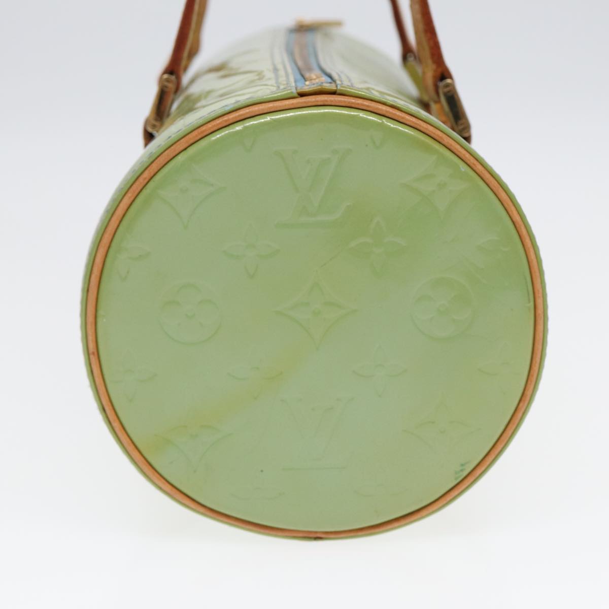 LOUIS VUITTON Monogram Vernis Bedford Hand Bag Baby Blue LV Auth
