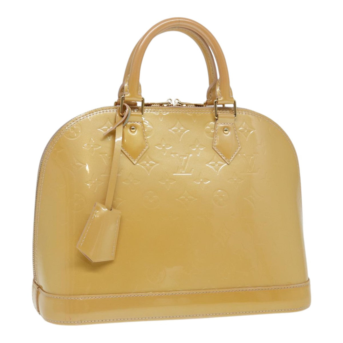 LOUIS VUITTON Monogram Vernis Alma PM Hand Bag Rose Florentin Auth