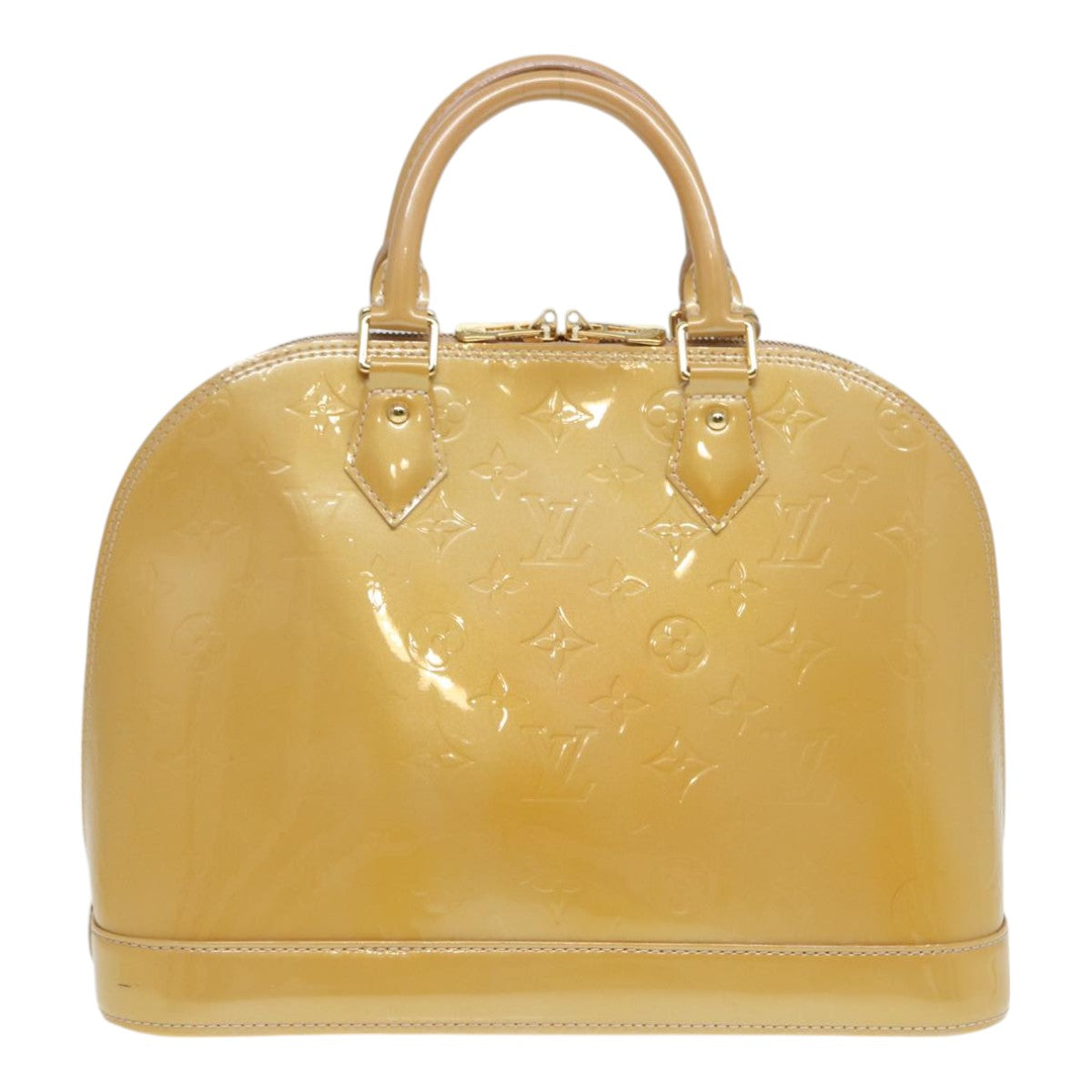 LOUIS VUITTON Monogram Vernis Alma PM Hand Bag Rose Florentin Auth