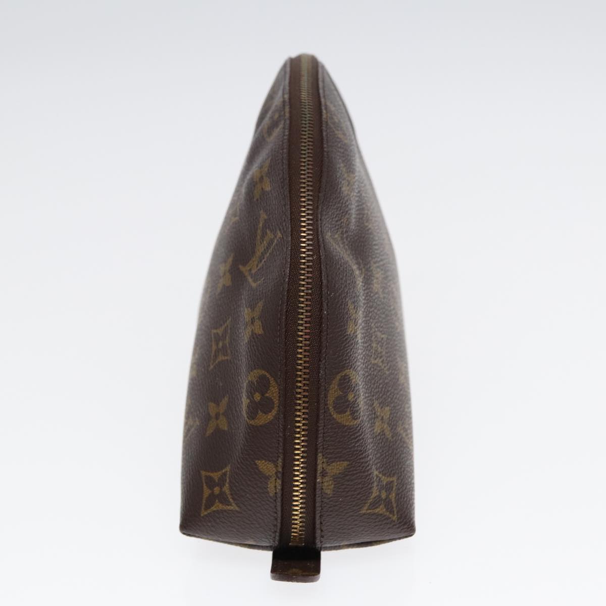 LOUIS VUITTON Monogram Trousse Demi Ronde Cosmetic Pouch LV Auth
