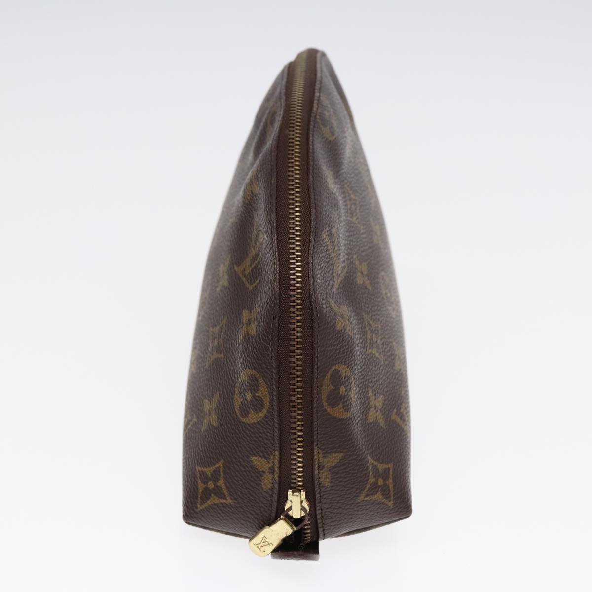 LOUIS VUITTON Monogram Trousse Demi Ronde Cosmetic Pouch LV Auth