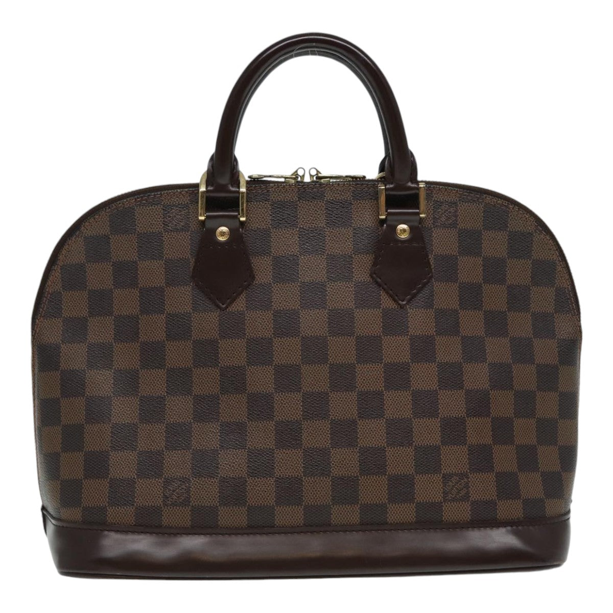 LOUIS VUITTON Damier Ebene Alma Hand Bag LV Auth