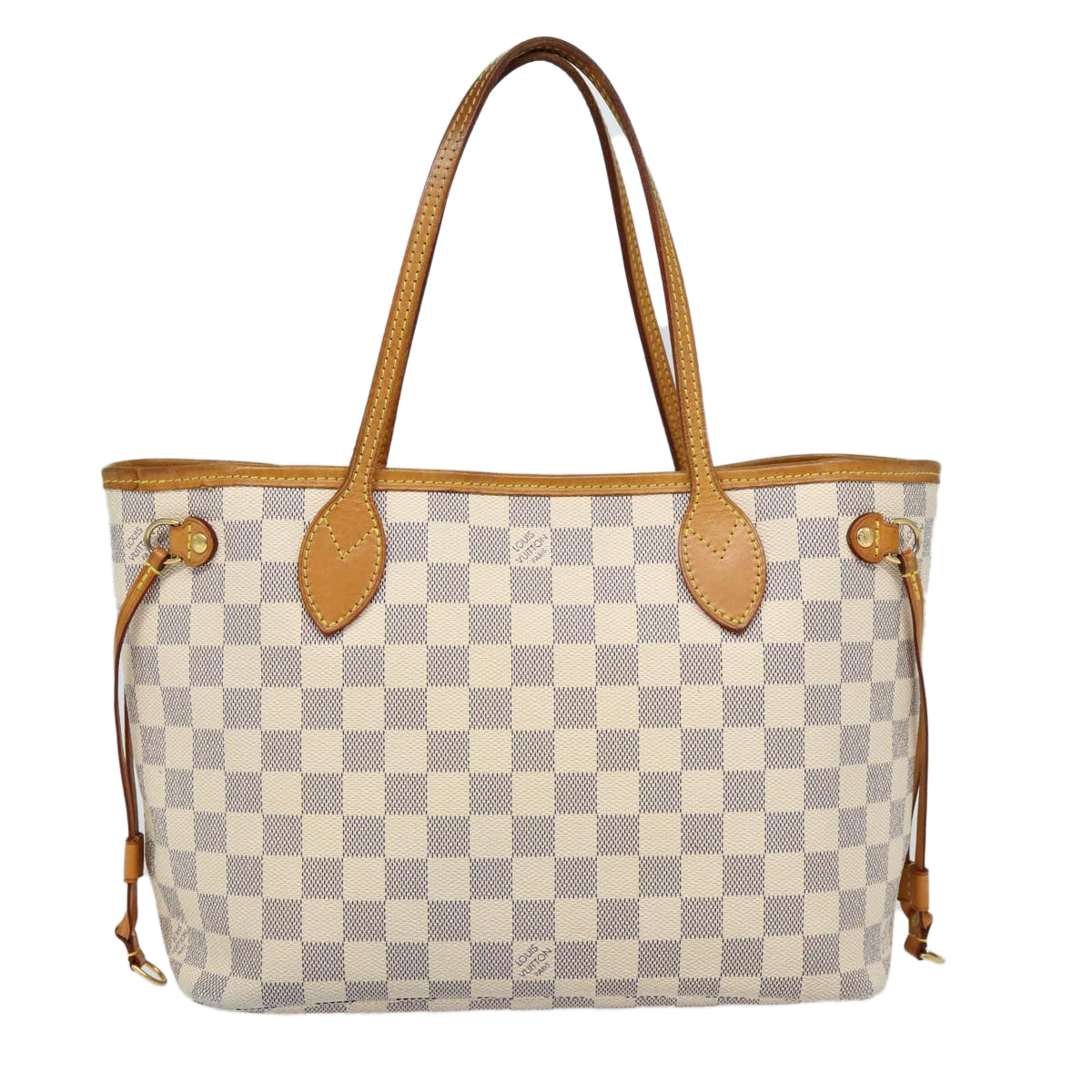 LOUIS VUITTON Damier Azur Neverfull PM Tote Bag LV Auth
