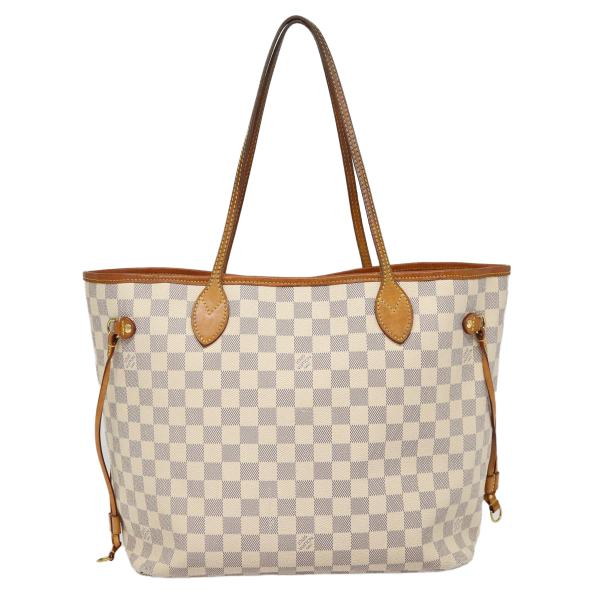LOUIS VUITTON Damier Azur Neverfull MM Tote Bag LV Auth