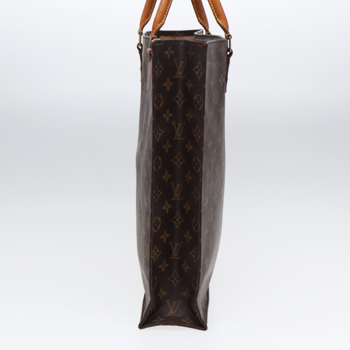 LOUIS VUITTON Monogram Sac Plat Hand Bag LV Auth