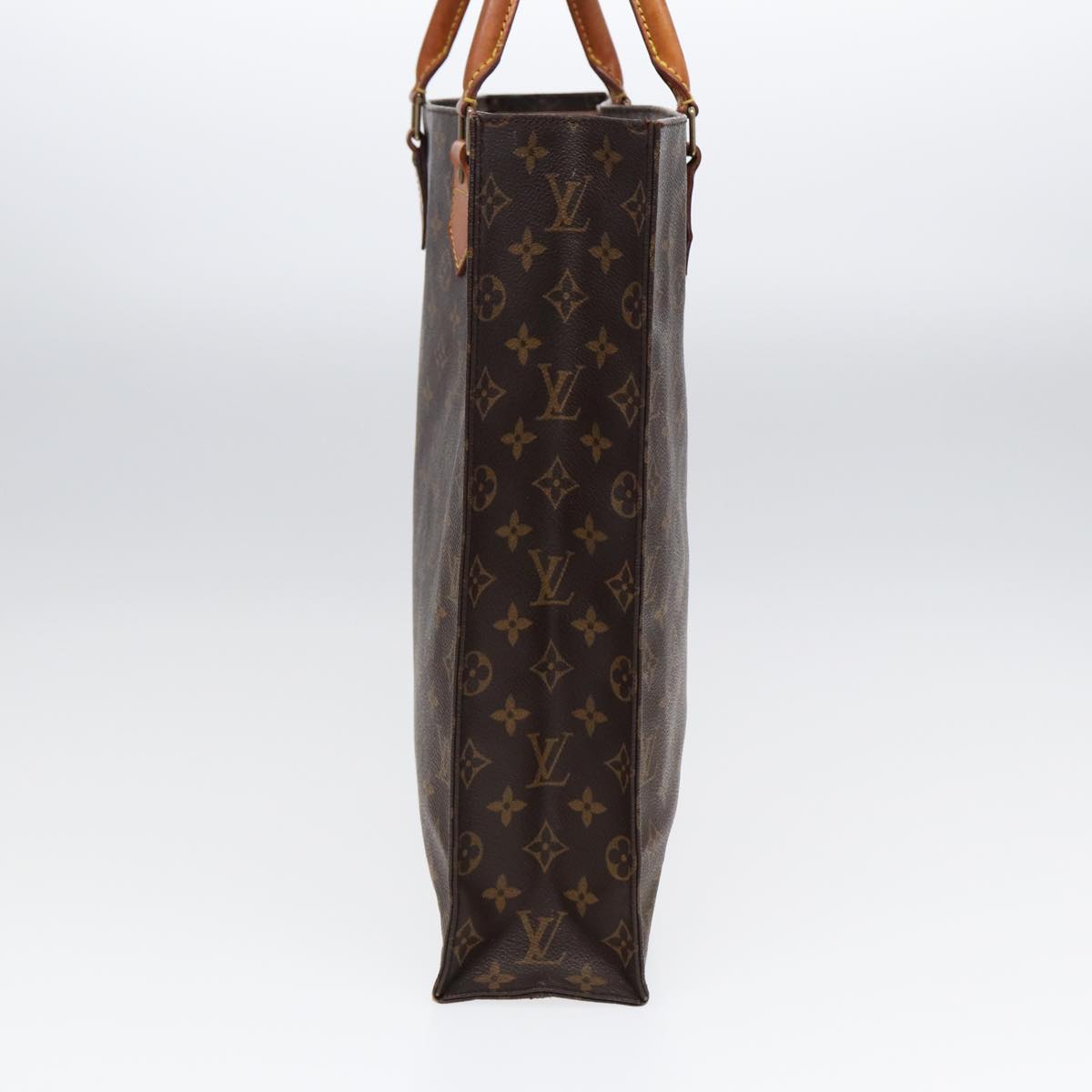 LOUIS VUITTON Monogram Sac Plat Hand Bag LV Auth