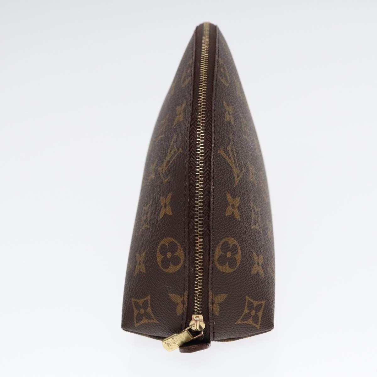 LOUIS VUITTON Monogram Trousse Demi Ronde Cosmetic Pouch LV Auth