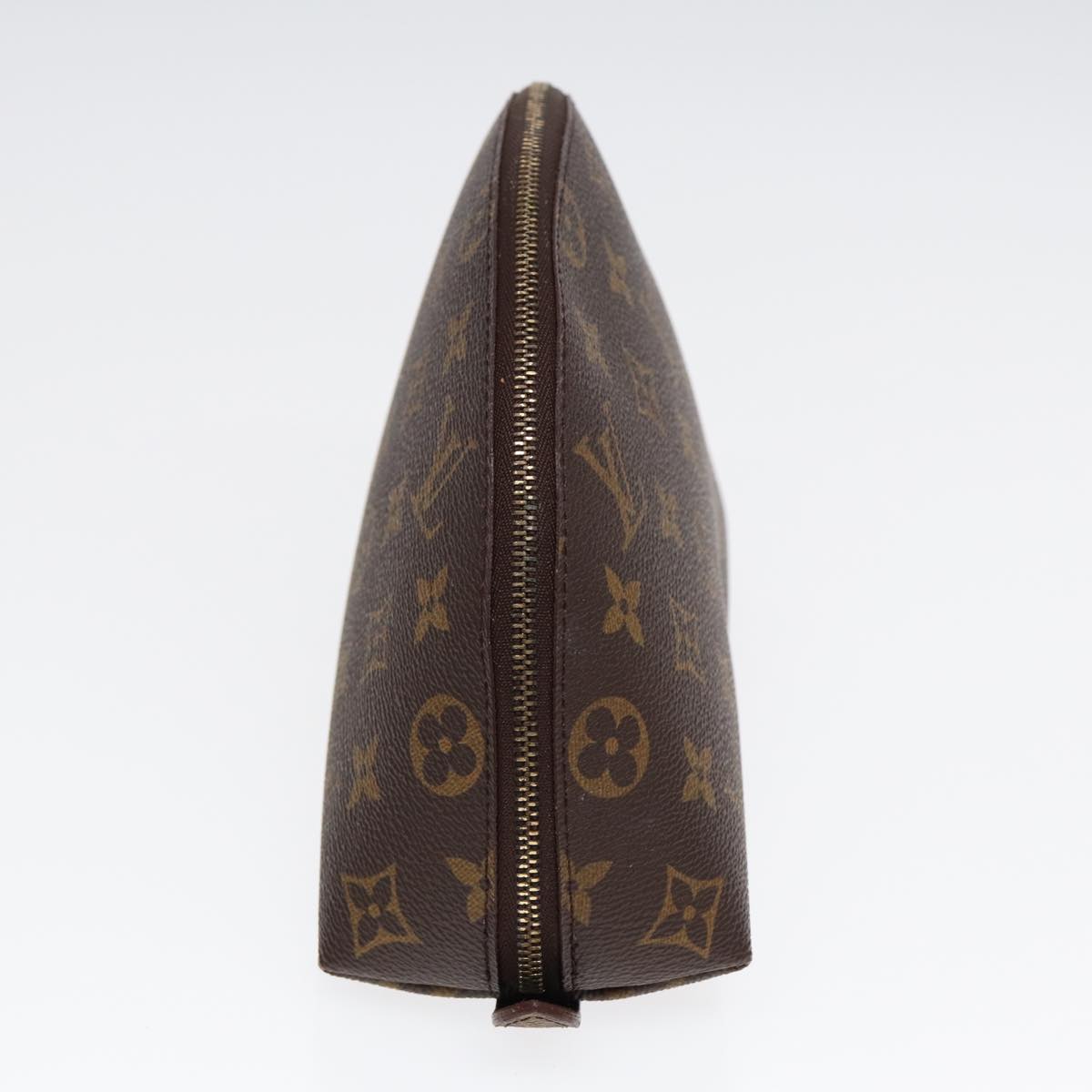 LOUIS VUITTON Monogram Trousse Demi Ronde Cosmetic Pouch LV Auth