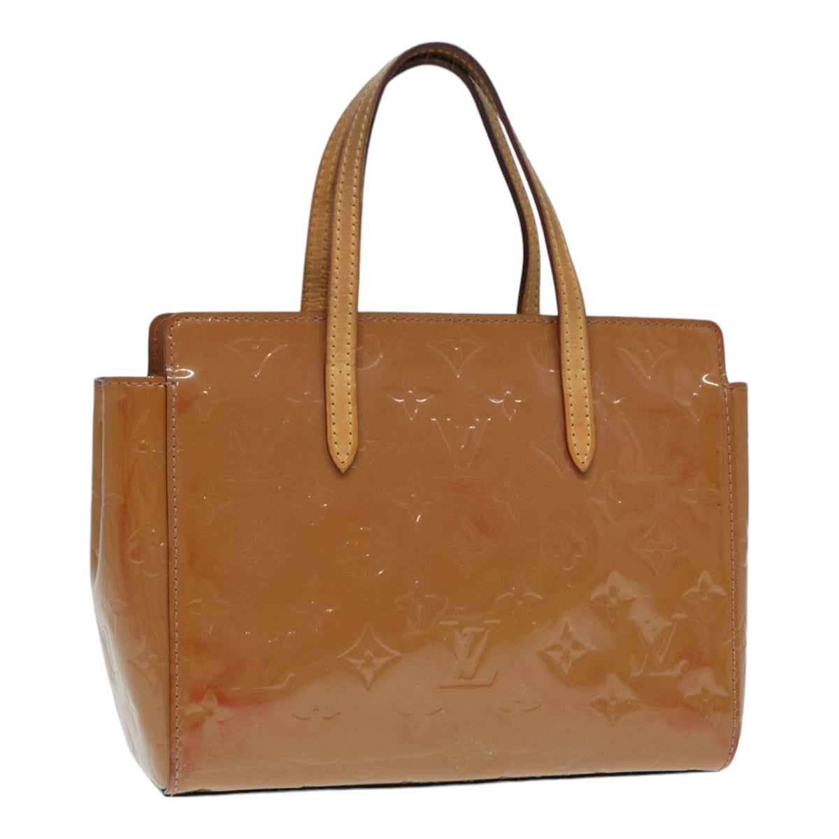 LOUIS VUITTON Monogram Vernis Catalina BB Hand Bag Rose Velur Auth