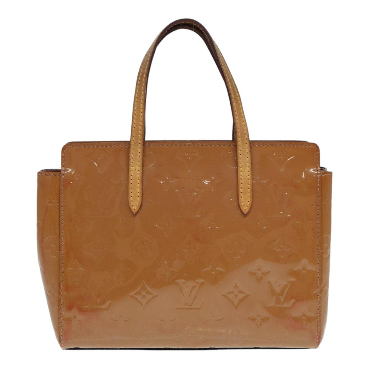 LOUIS VUITTON Monogram Vernis Catalina BB Hand Bag Rose Velur Auth