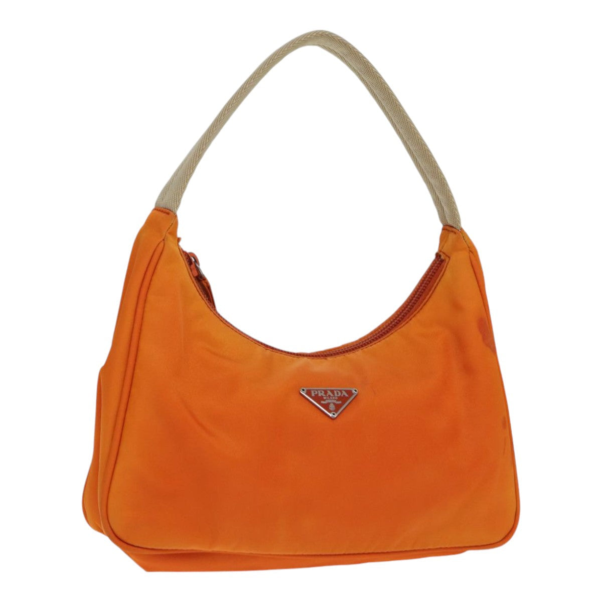 PRADA Hand Bag Nylon Orange Auth
