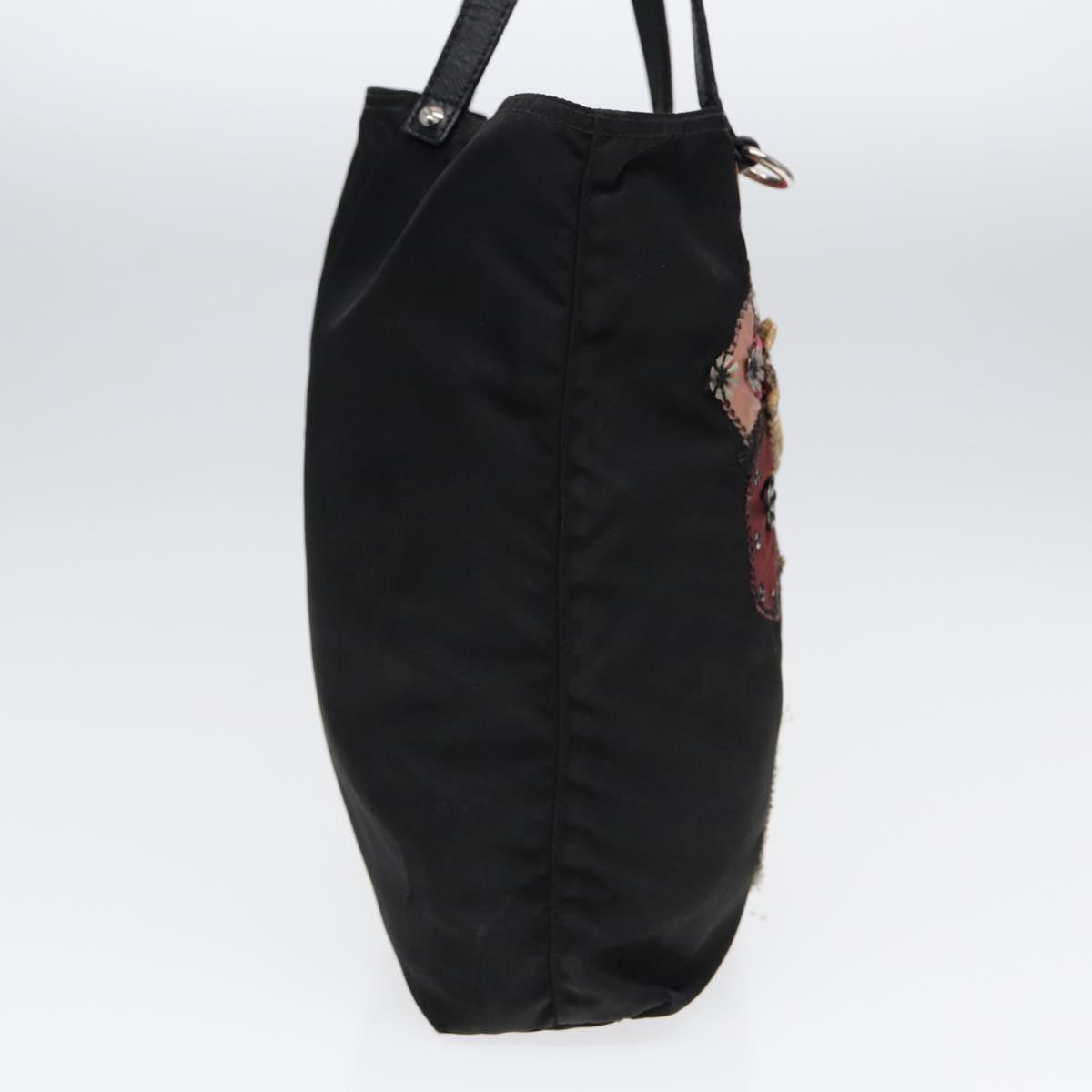 PRADA Robot Tote Bag Nylon Black Auth