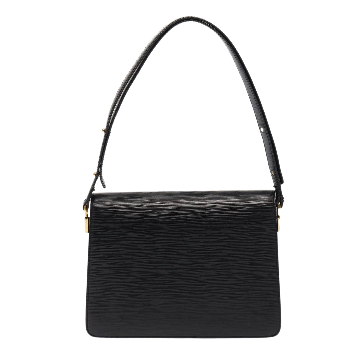 LOUIS VUITTON Epi Bicolor Free Run Shoulder Bag Black Blue LV Auth