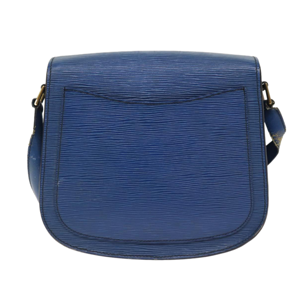 LOUIS VUITTON Epi Saint Cloud GM Shoulder Bag Toledo Blue LV Auth
