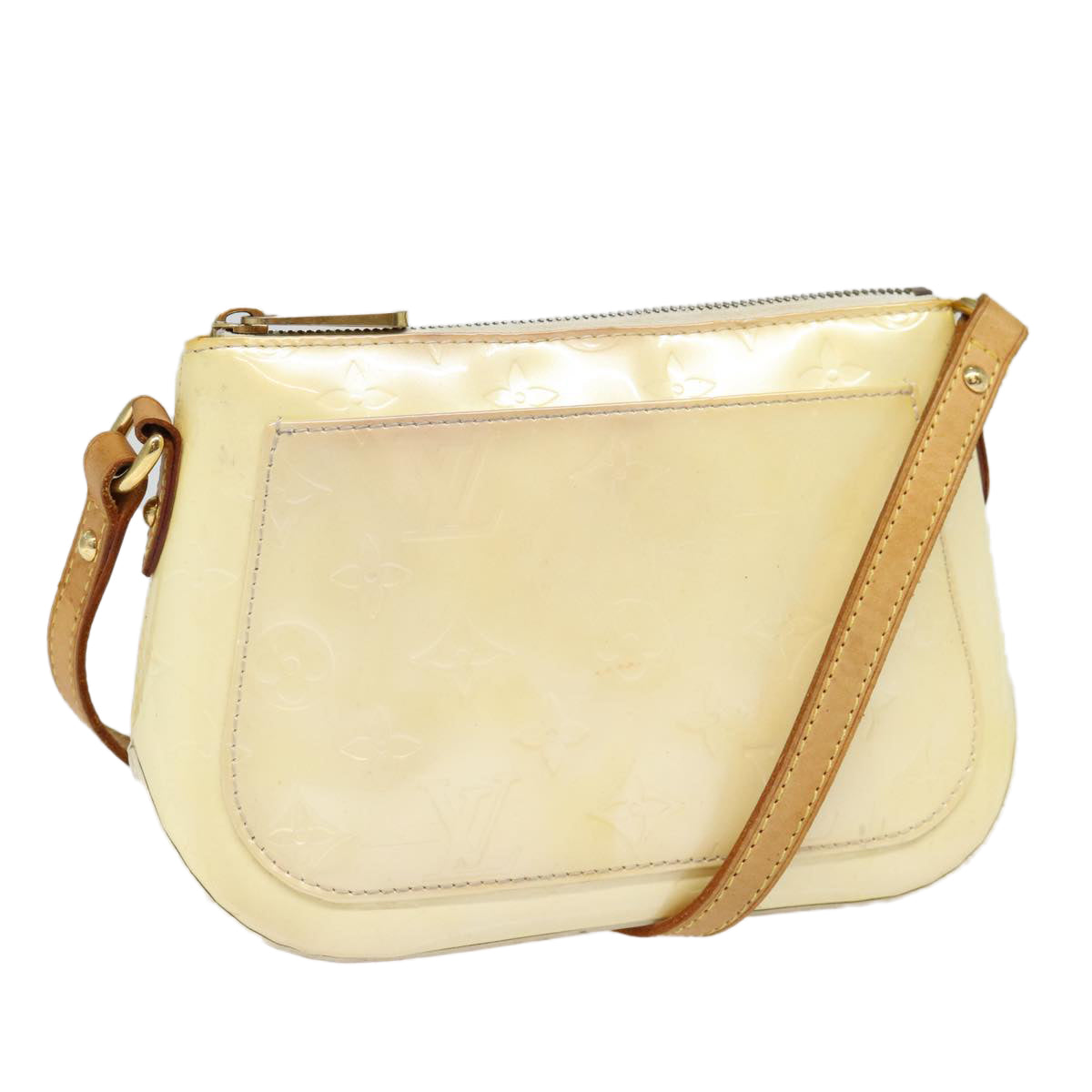 LOUIS VUITTON Monogram Vernis Minna Street Shoulder Bag Perle Auth