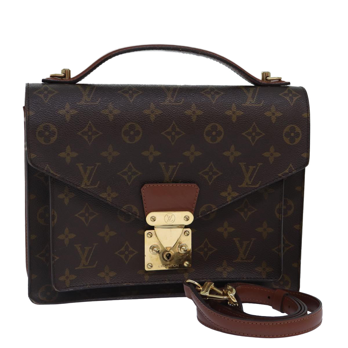 LOUIS VUITTON Monogram Monceau 28 Hand Bag 2way LV Auth