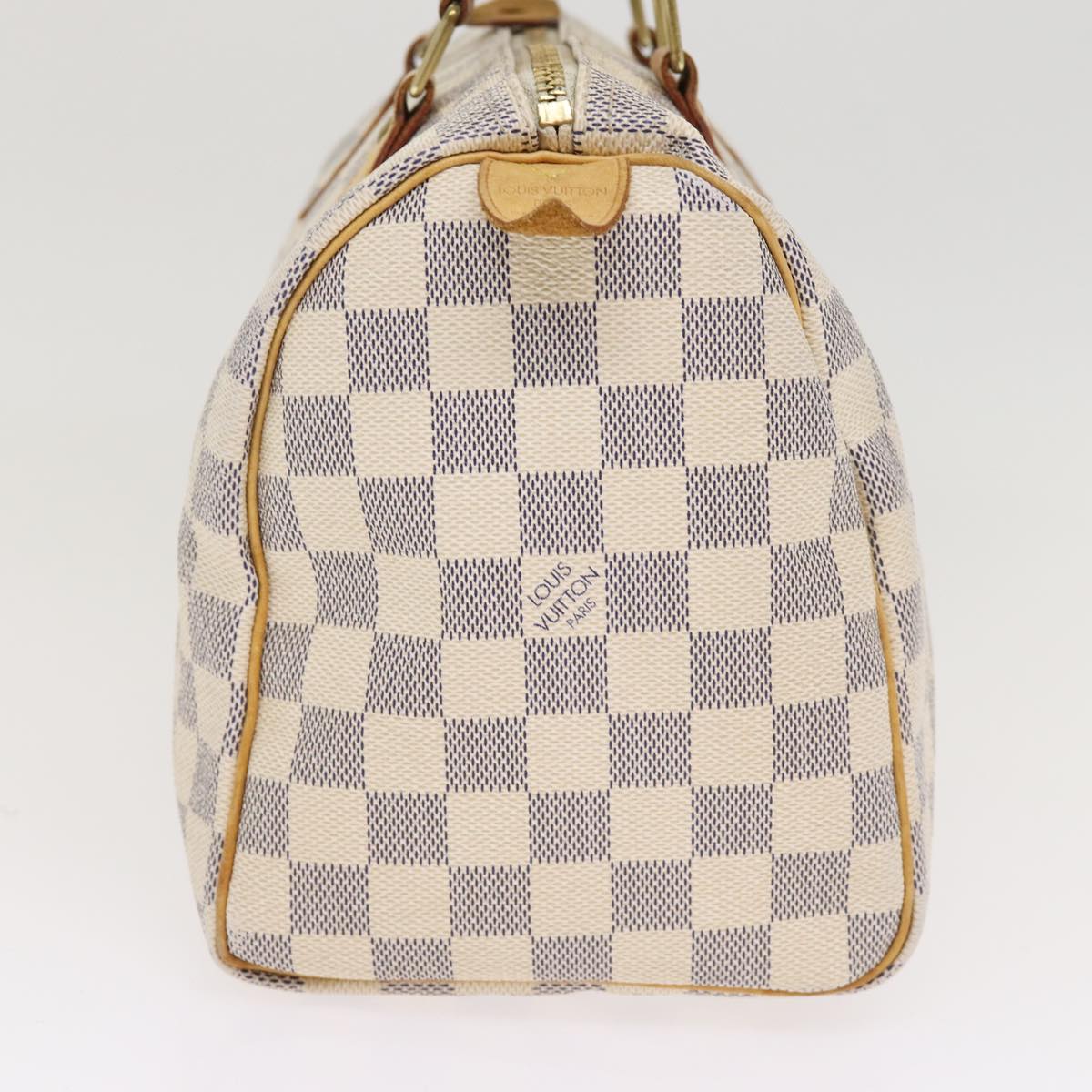 LOUIS VUITTON Damier Azur Hand Bag LV Auth