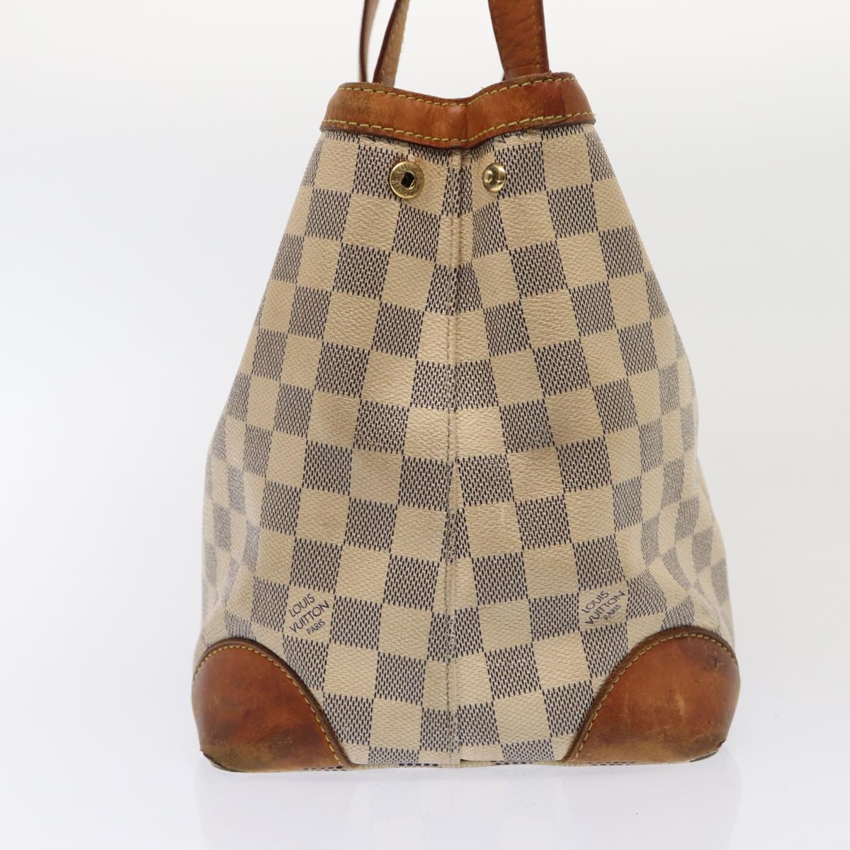 LOUIS VUITTON Damier Azur Hampstead PM Tote Bag LV Auth
