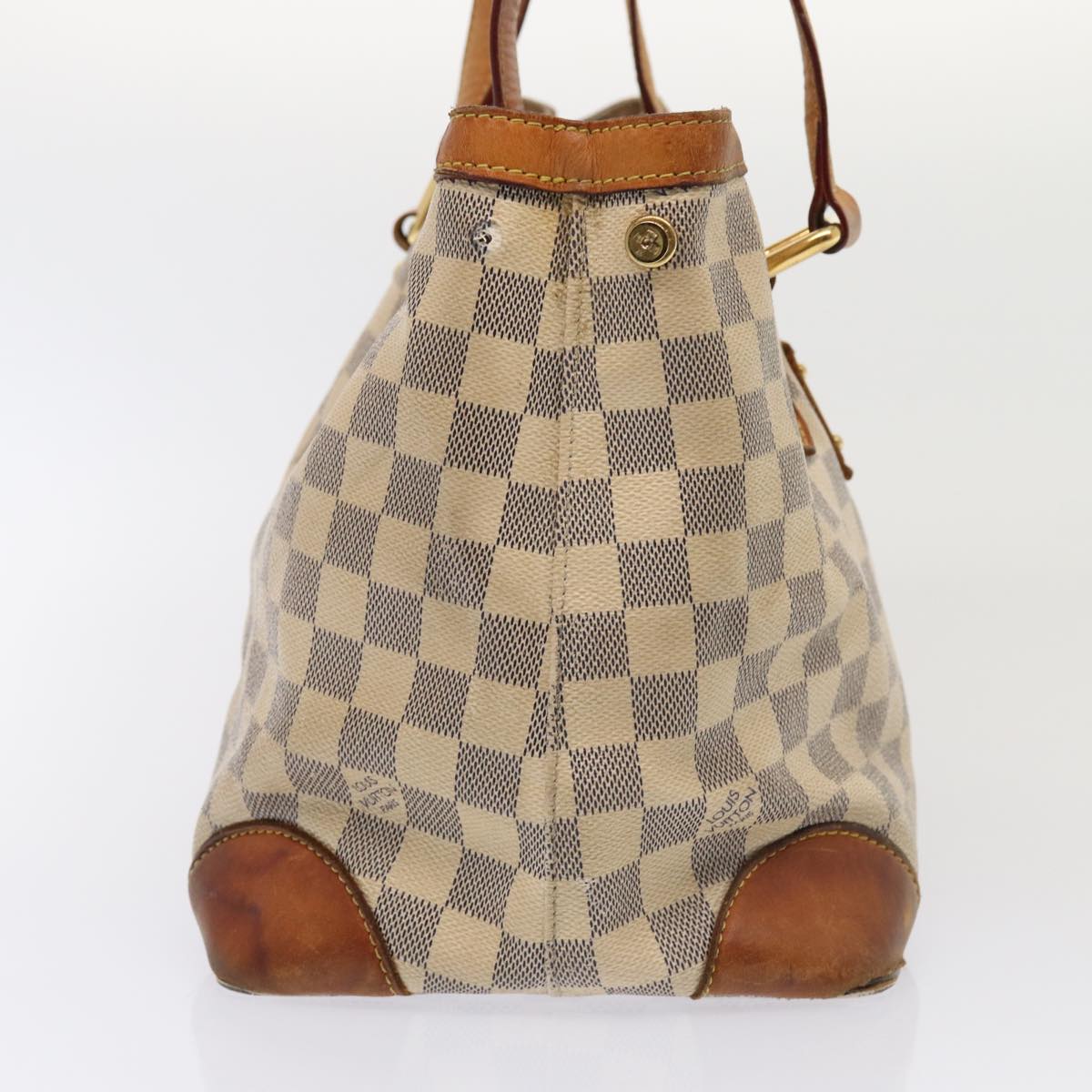 LOUIS VUITTON Damier Azur Hampstead PM Tote Bag LV Auth