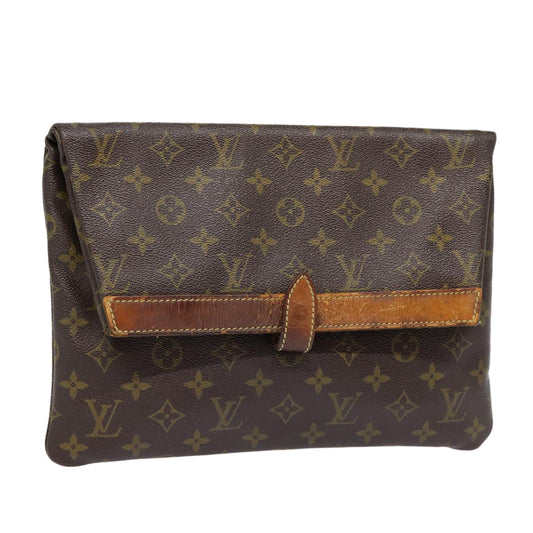 LOUIS VUITTON Monogram Pochette Priant Clutch Bag LV Auth