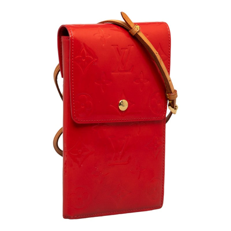 Louis vuitton Verney M91153 Double Folded Wallet Patent Leather Red
