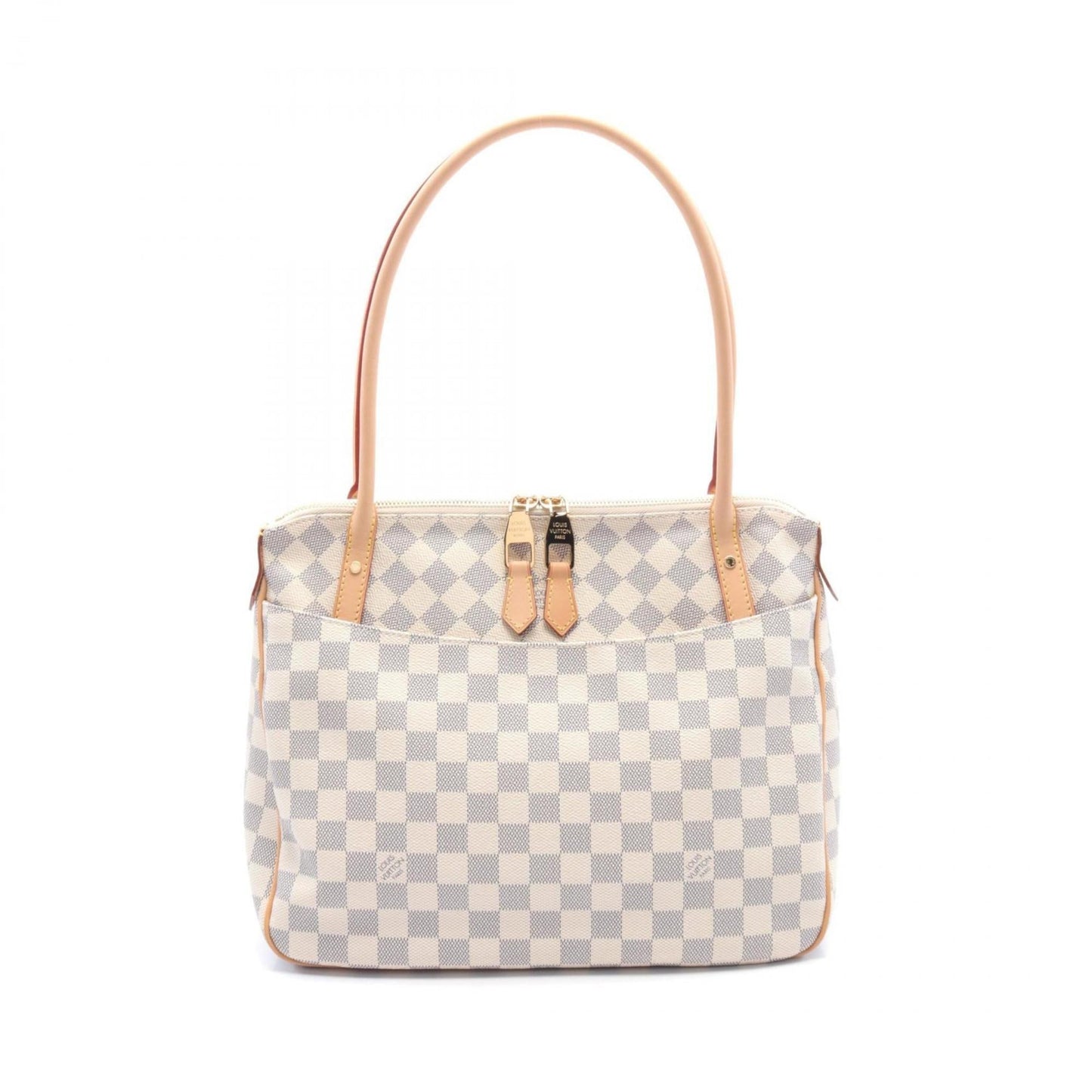 Louis Vuitton Coated Canvas Damier Azur Pvc Leather Shoulder Bag